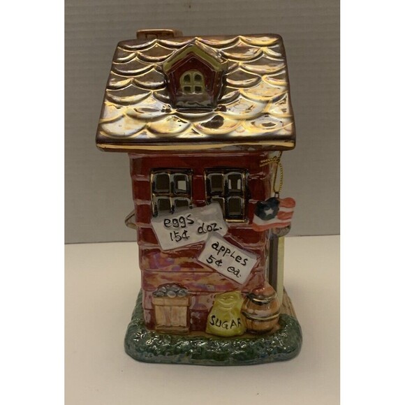 Vintage general store Tea Light House With Wind Chimes by Spooliques. - Picture 4 of 8